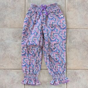 Mini Boden Pink and Purple Floral Pants